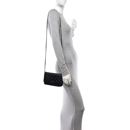 Chanel Lambskin Quilted Wallet On Chain WOC Black 3 of 13