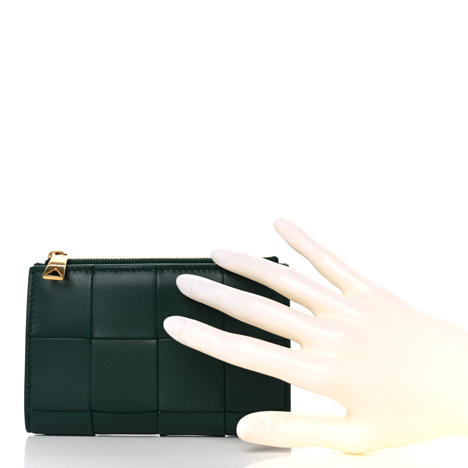 Bottega Veneta Nappa Maxi Intrecciato Bifold Zip Wallet Raintree 2 of 8