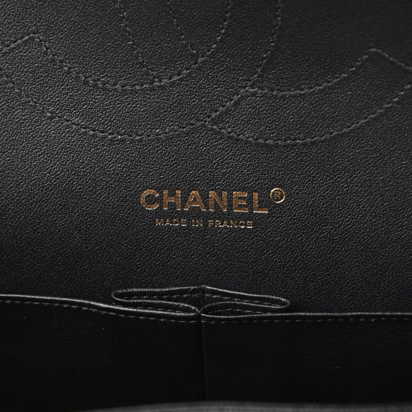 Caviar Chevron Quilted Jumbo Double Flap Black