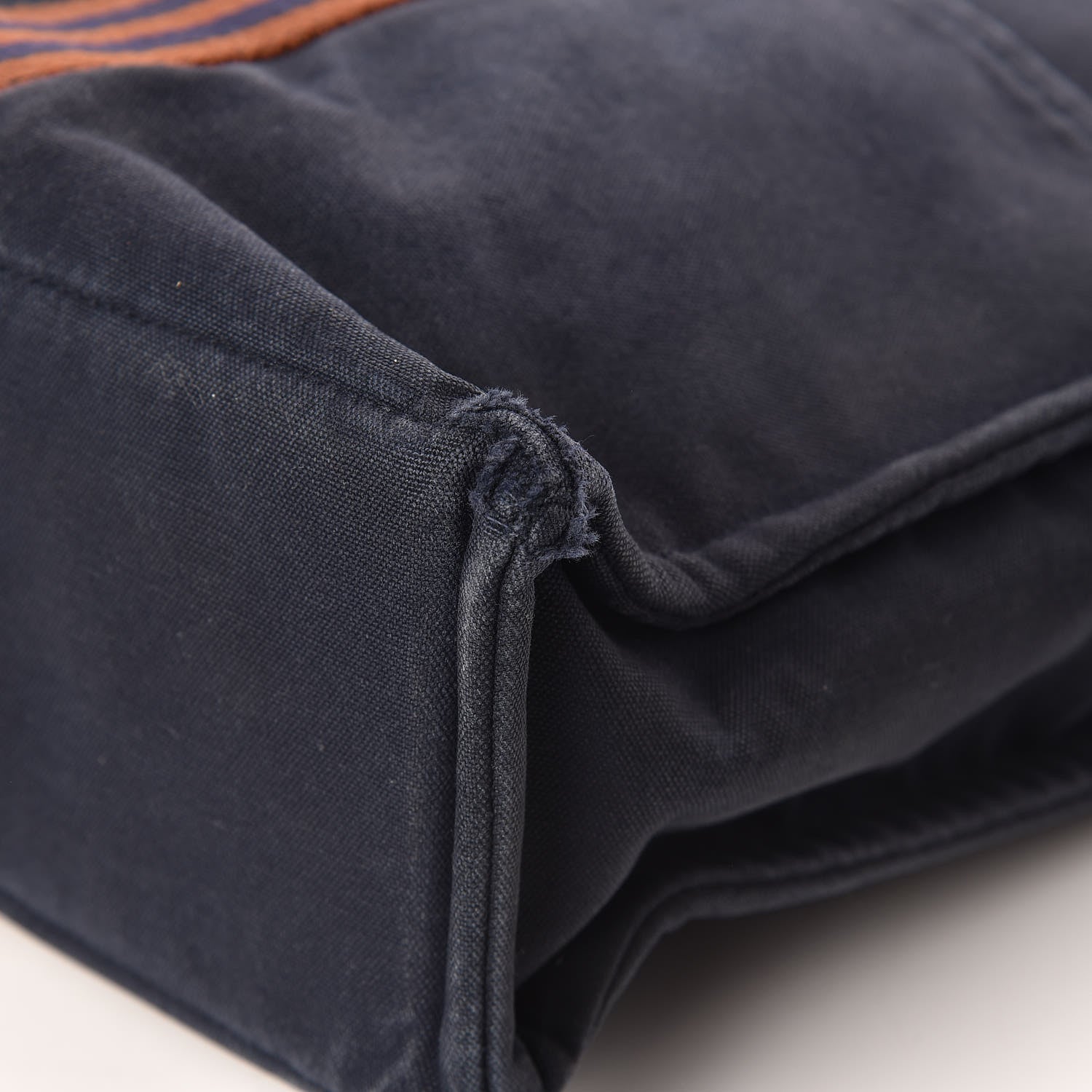 Hermes Canvas Fourre Tout MM Navy Brown 11 of 16