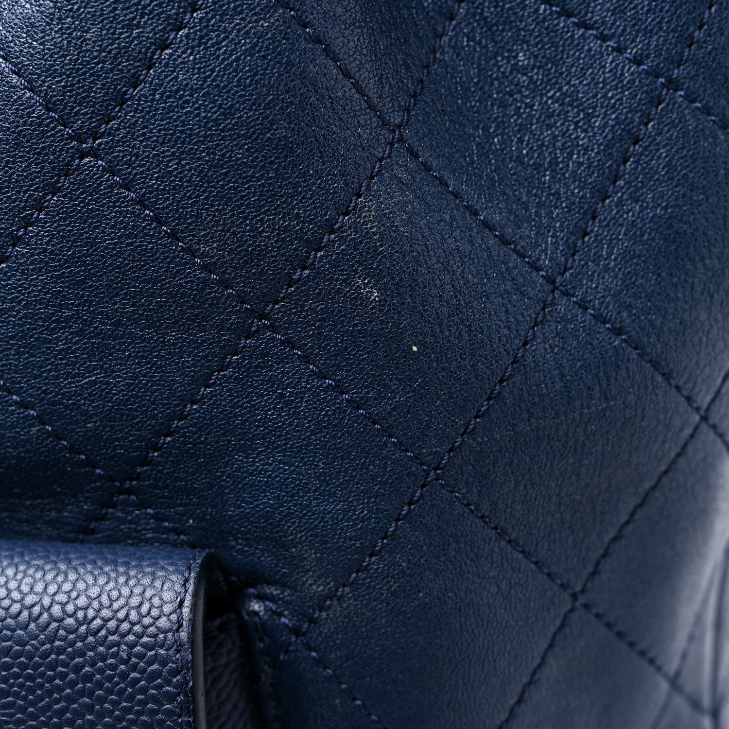 Chanel Sheepskin Caviar Quilted Daily Round Backpack Blue 11 of 16