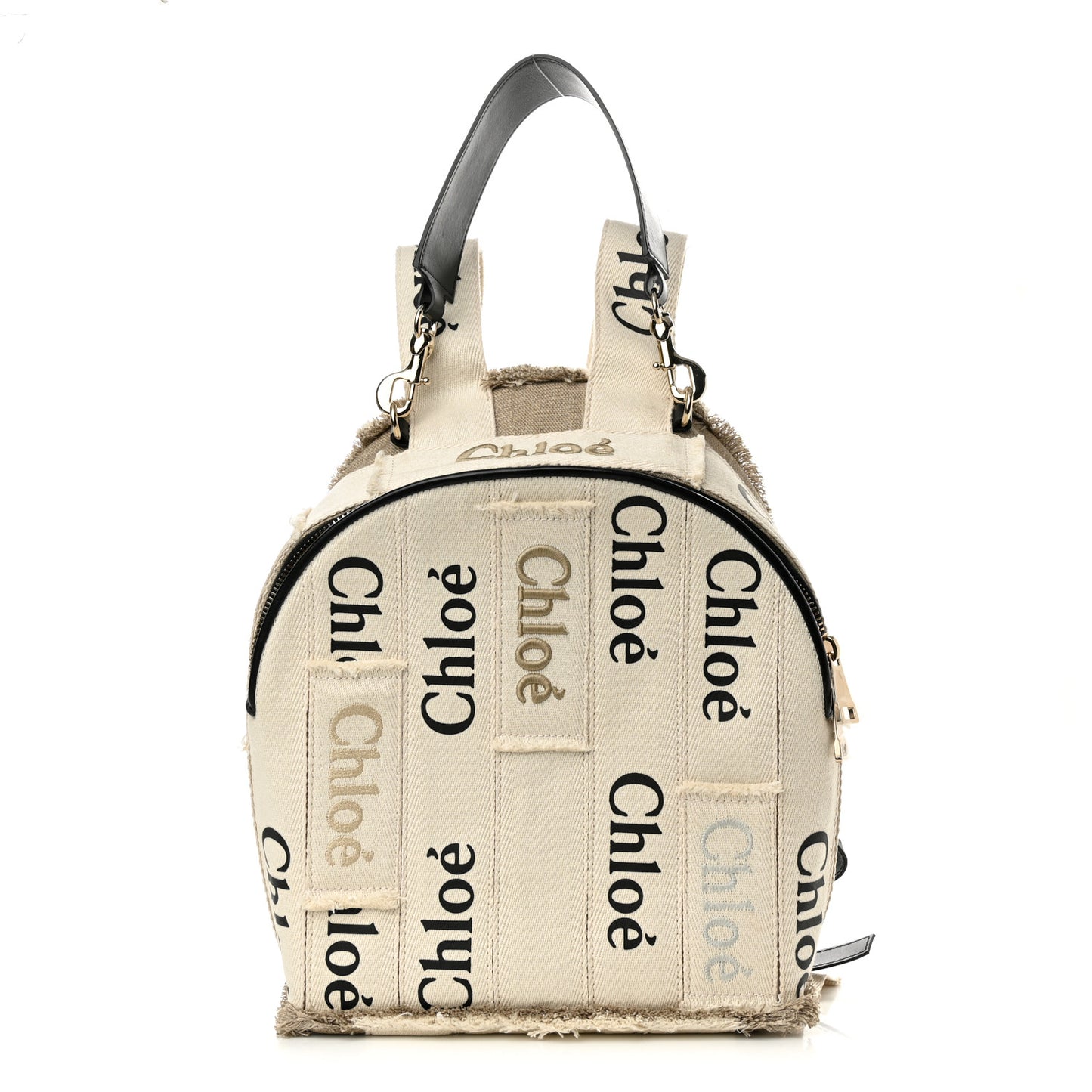Canvas Logo Embroidered Woody Backpack Sand