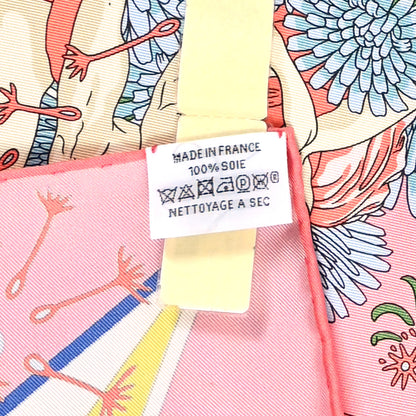 Hermes Silk Flagship Scarf 90 Rose Bonbon Bleu Multicolor 3 of 5