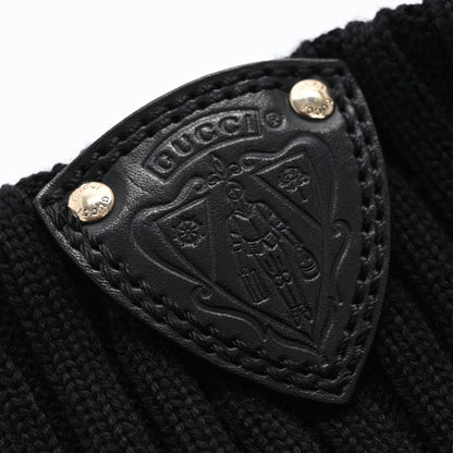 Gucci Wool Calfskin Knee Length Sock Boots 37.5 Black 9 of 11