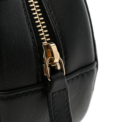 Chanel Lambskin Quilted Pearl Chain Round Clutch With Chain Black 11 of 14