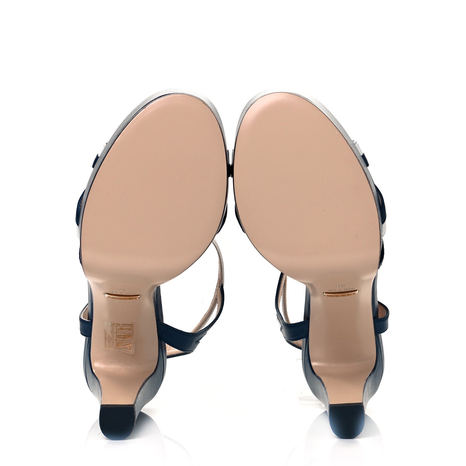 Gucci Malaga Kid Platform Sandals 38 Great White Blue Agata 7 of 7