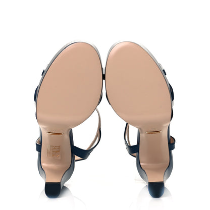 Gucci Malaga Kid Platform Sandals 38 Great White Blue Agata 7 of 7