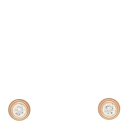 Cartier 18K Pink Gold Diamond SM D'Amour Earrings 1 of 5