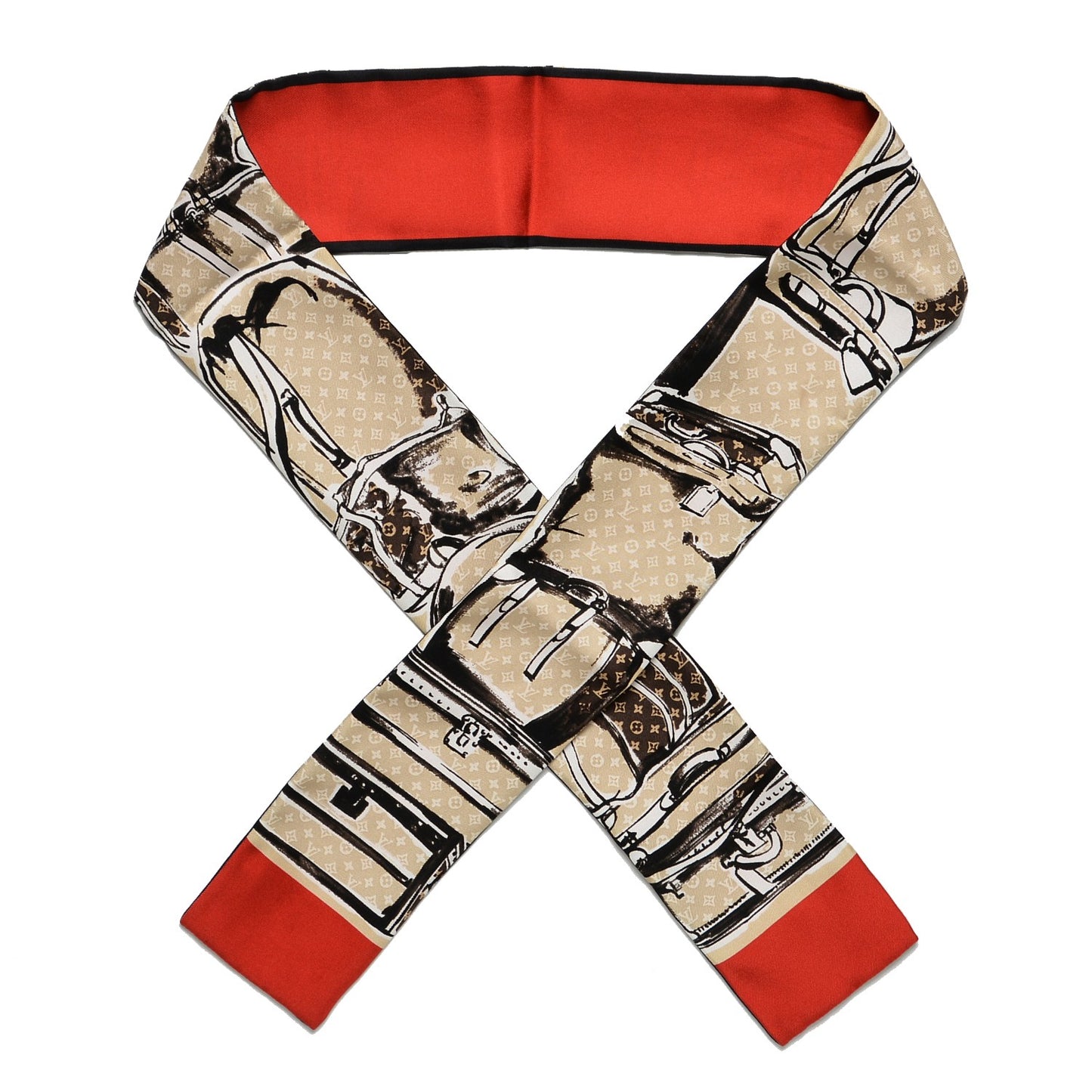 Silk Monogram Trunks Bandeau Brown