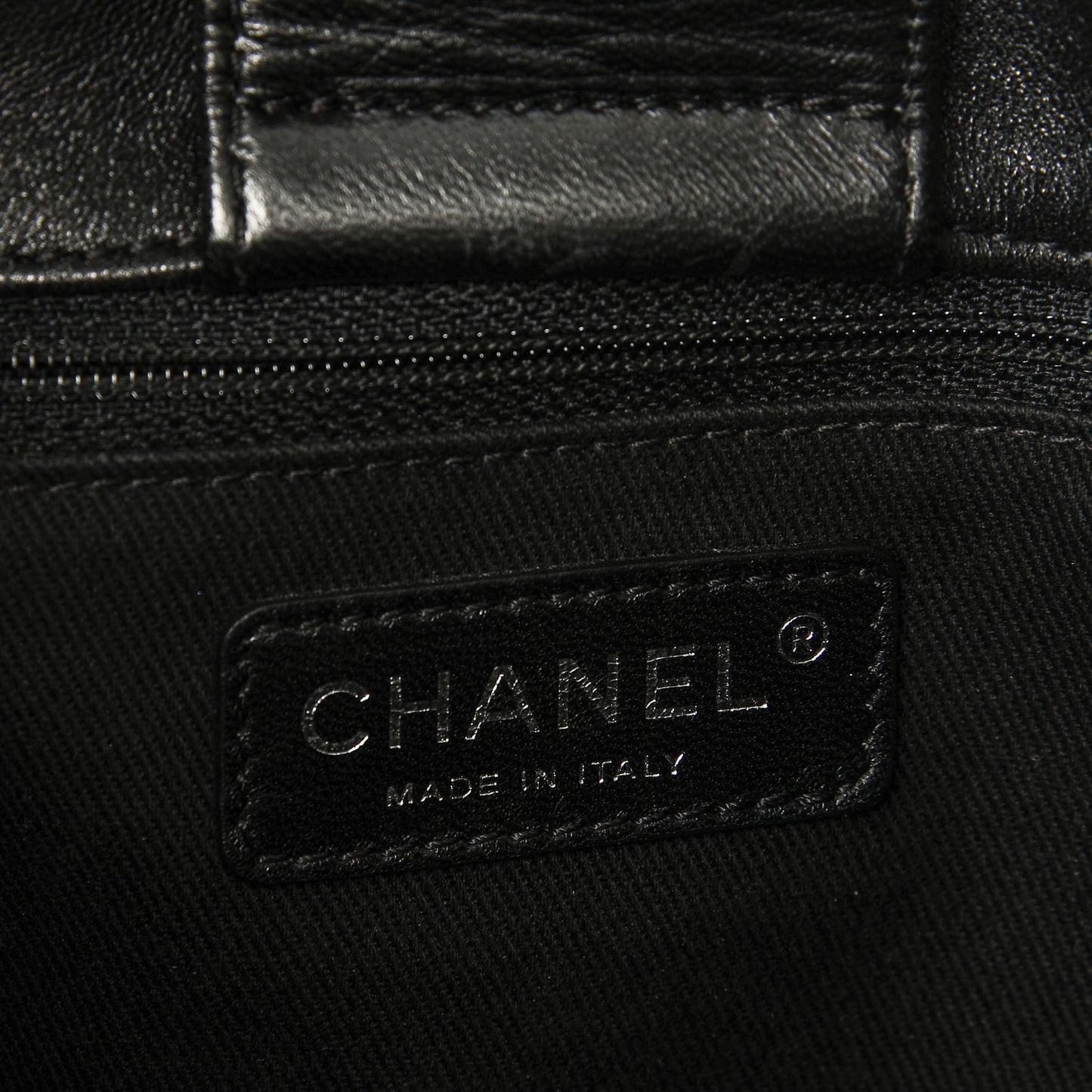Vinyl Accordion Tote Black