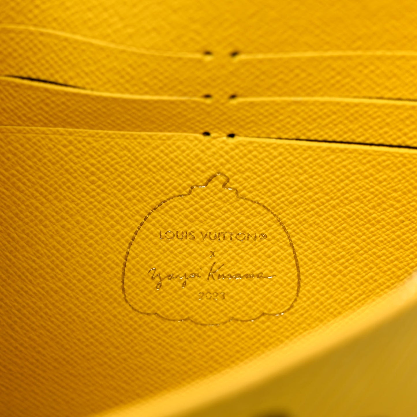 LV x YK Epi Infinity Dots Twist Belt Chain Wallet Yellow Black