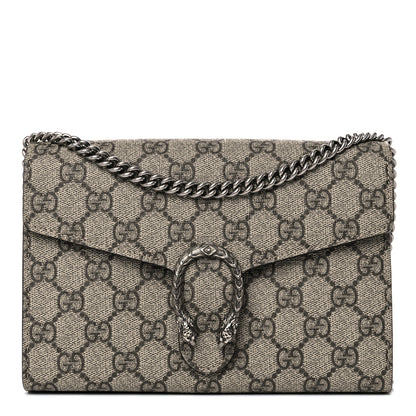 Gucci GG Supreme Monogram Mini Dionysus Chain Wallet Beige Taupe 1 of 13