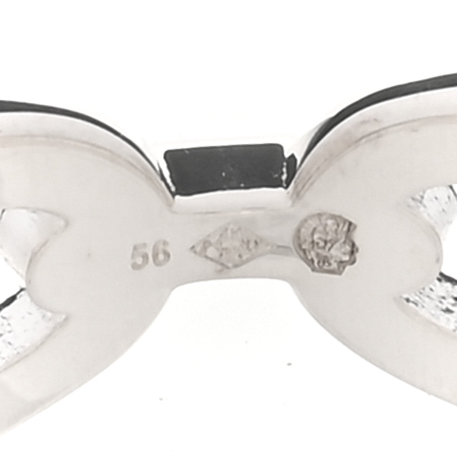 Sterling Silver PM Chaine d'Ancre Enchainee Band Ring 56 7.5
