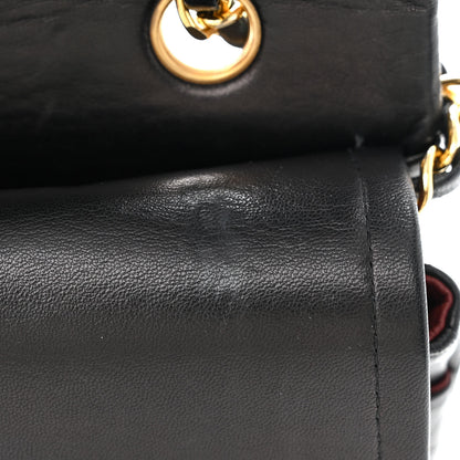 Chanel Lambskin Quilted Medium Double Flap Black 13 of 15