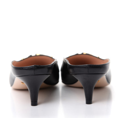 Gucci Malaga Kid Zumi Low Heel Mules 38 Black 7 of 11