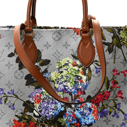 Louis Vuitton Metallic Monogram LV Garden OnTheGo MM Silver 7 of 9