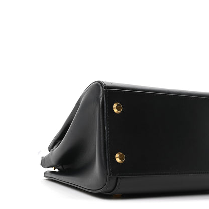 Balenciaga Shiny Box Calfskin Small Money Tote Black 7 of 8