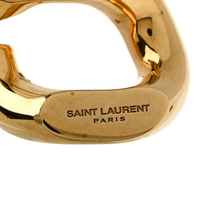 Saint Laurent Chain Link Earrings Gold 4 of 4