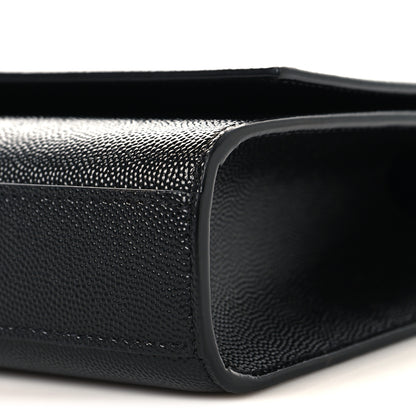 Saint Laurent Grain De Poudre Medium Classic Monogram Monochrome Kate Satchel Black 9 of 9
