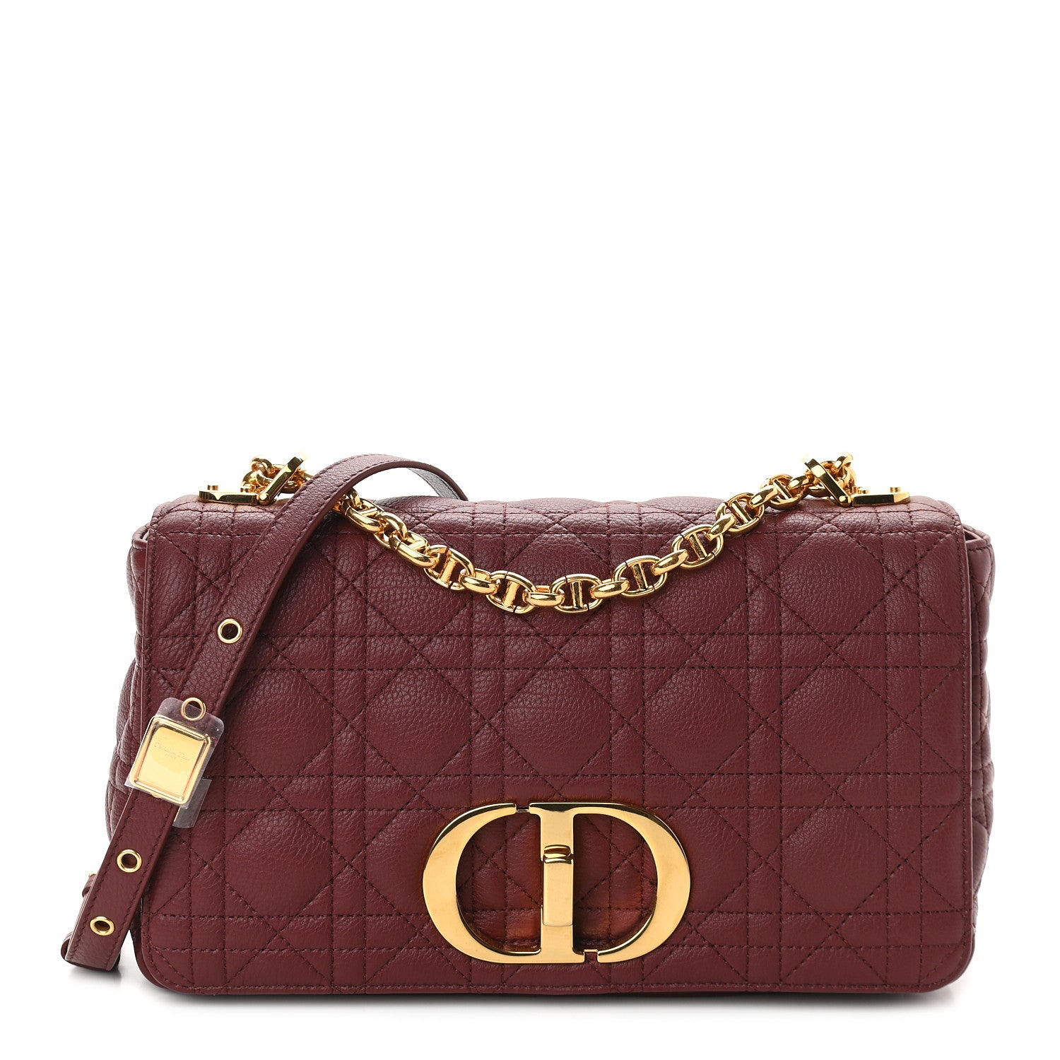 Christian Dior Calfskin Cannage Medium Caro Bag Brick Red 1 of 9