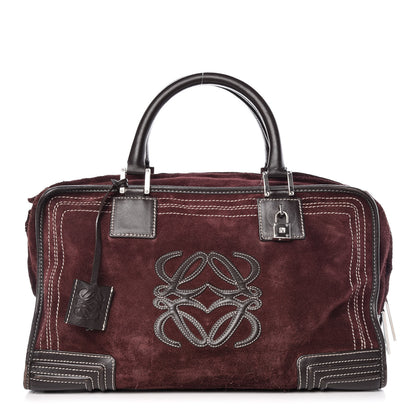 Loewe Suede Amazona 36 Burgundy 1 of 21