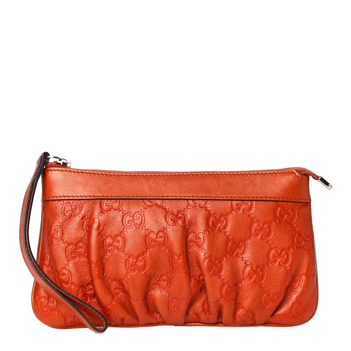 Guccissima Heart Wristlet Orange