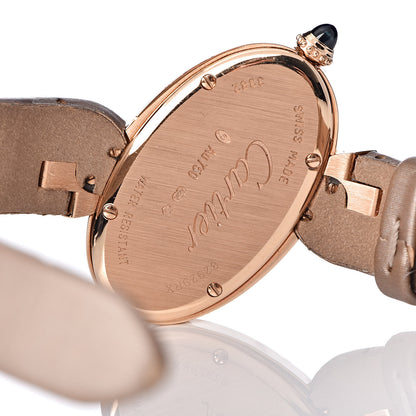 Cartier 18K Pink Gold Satin 30mm Delices de Cartier Quartz Watch Taupe 8 of 9