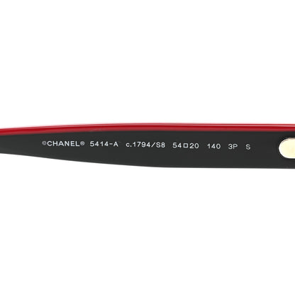 Chanel Acetate CC Butterfly Sunglasses 5414 Black Red 4 of 7