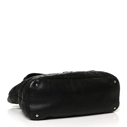 Chanel Calfskin Large Front Flap Tote Black 4 of 11