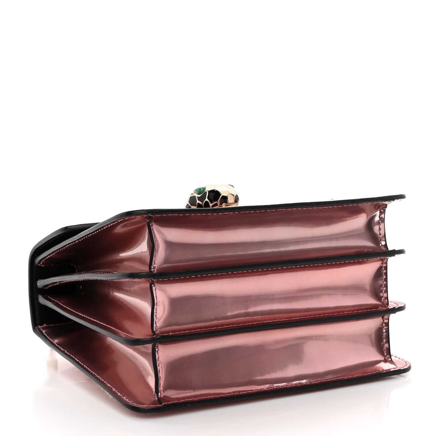 Metallic Calfskin Serpenti Forever Top Handle Rose Quartz