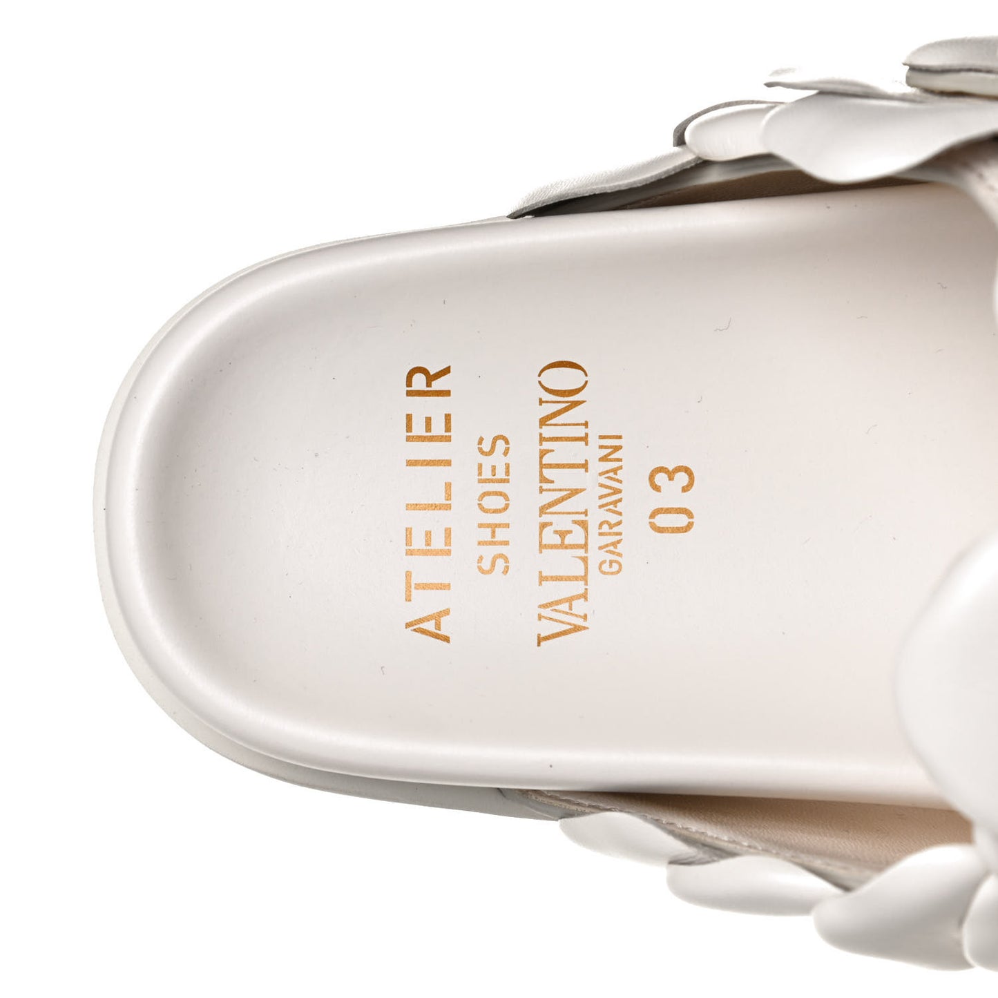 Kidskin Atelier 03 Rose Edition Double Buckle Slide Sandals 37 Avorio