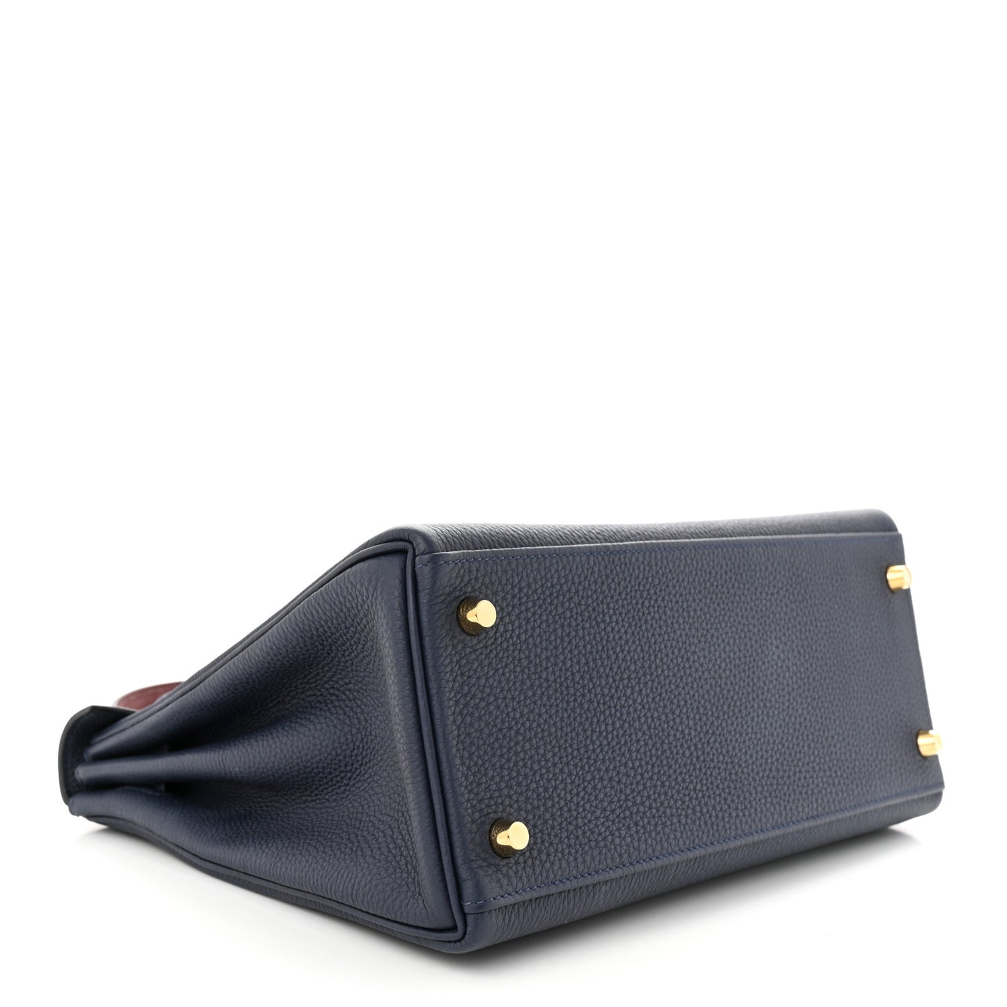 Togo Horseshoe Au Galop Kelly Retourne 28 Bleu Nuit Rouge H Fauve