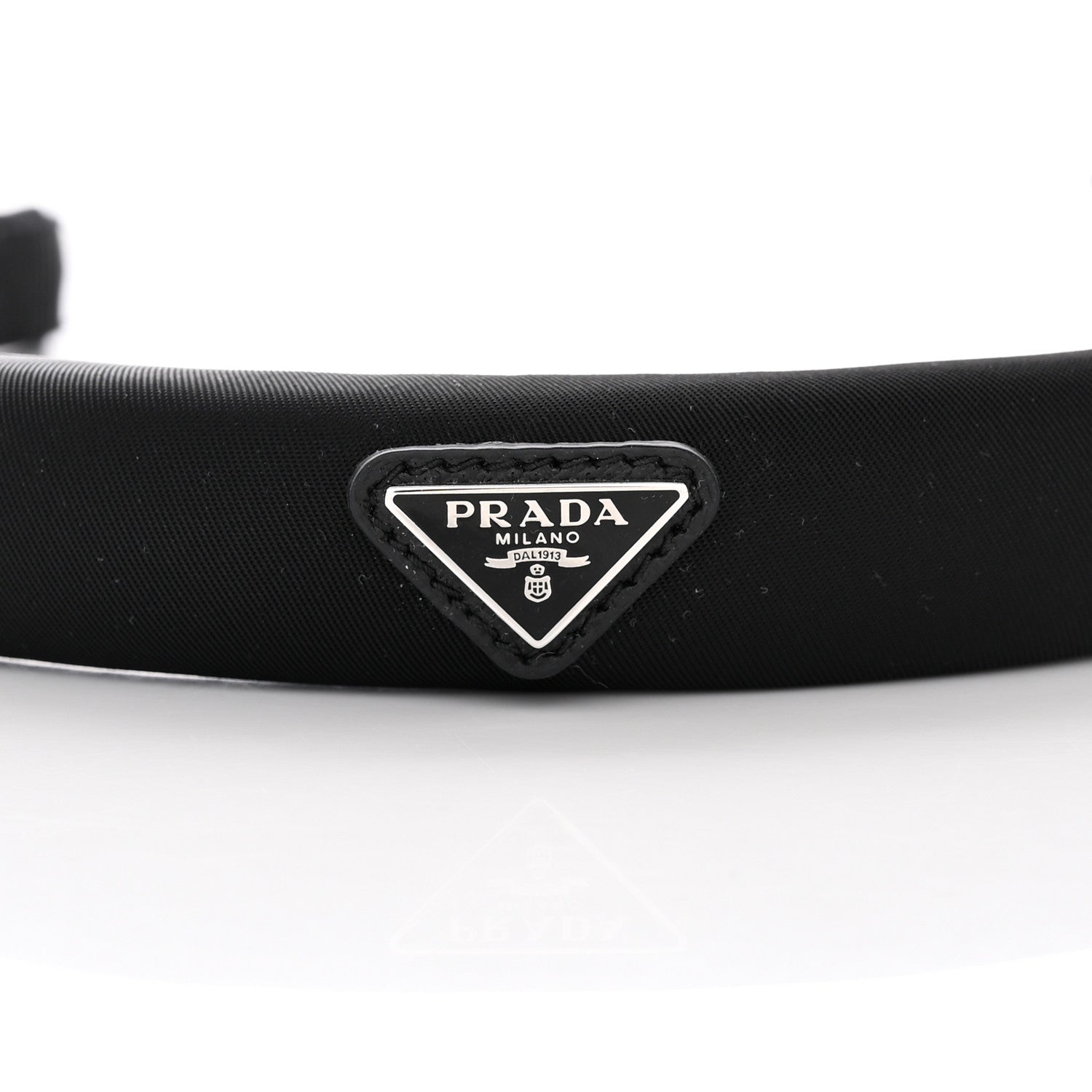 Prada Re-Nylon Triangle Logo Thin Headband Black 6 of 10