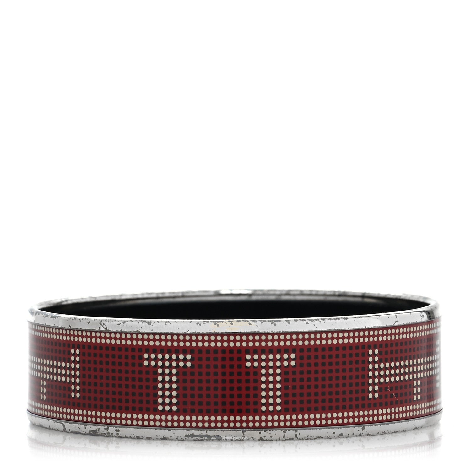 Hermes Enamel Printed Wide Recherche H Bracelet 70 1 of 5