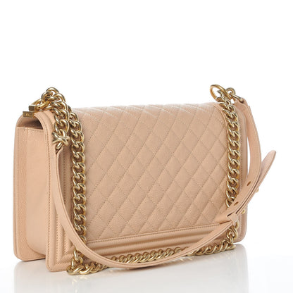 Chanel Caviar Quilted New Medium Boy Flap Beige Clair 3 of 8