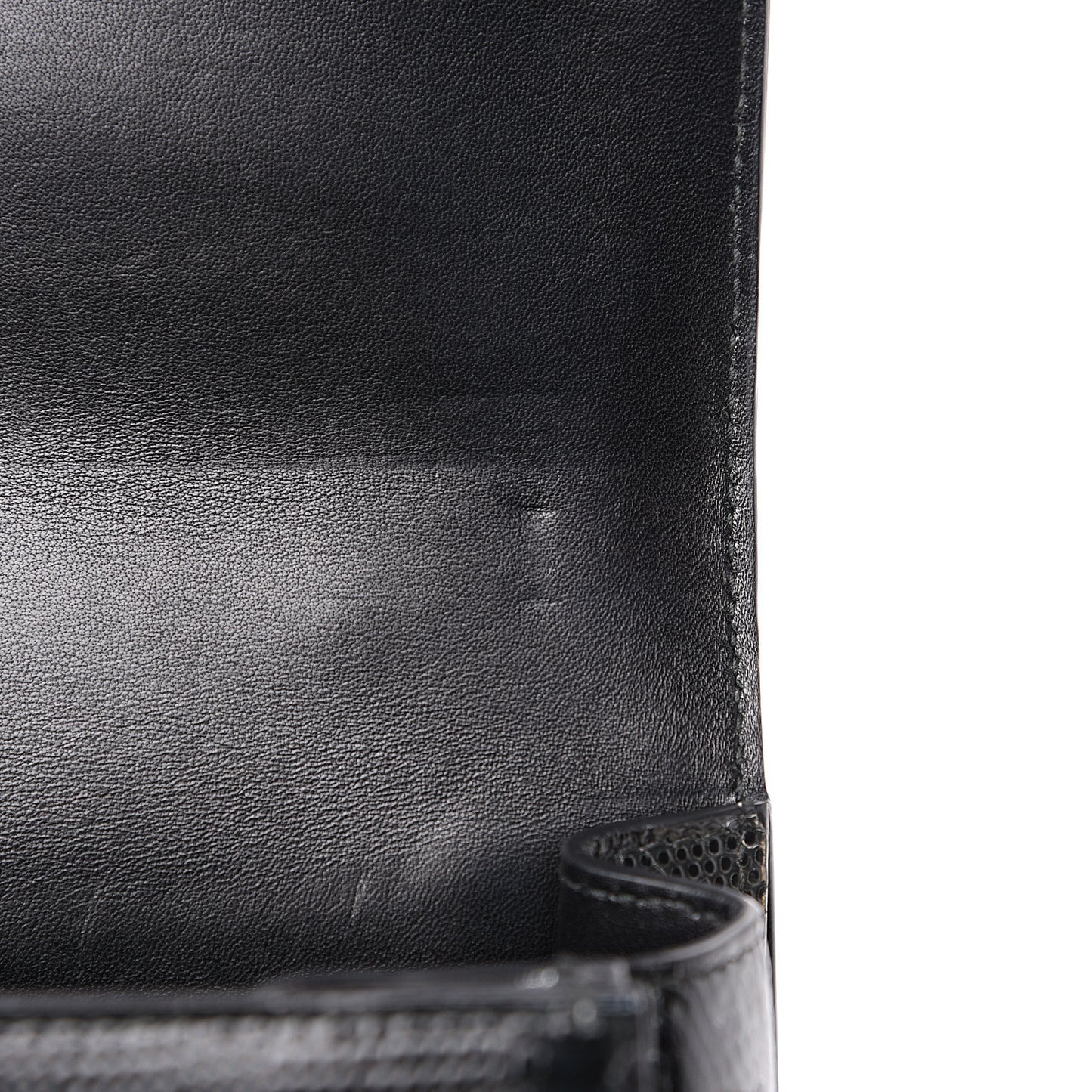 Iguana Calfskin Embossed Tulipani Mini Top Handle Bag Black Rosa