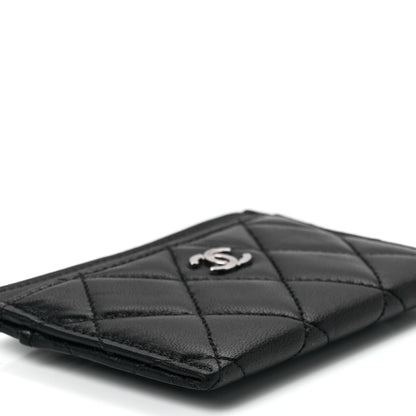 Chanel Lambskin Quilted Card Holder Black 11 of 12
