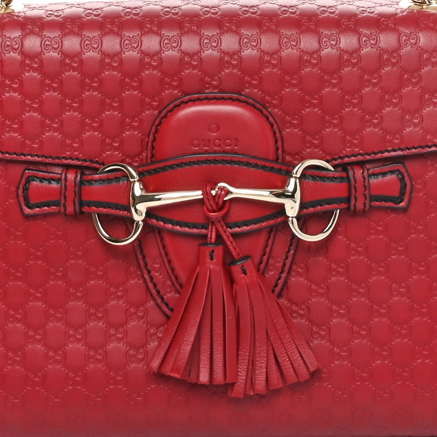 Gucci Microguccissima Medium Emily Chain Shoulder Bag Red 8 of 10