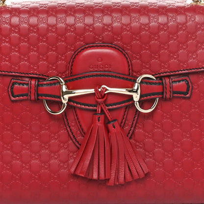 Gucci Microguccissima Medium Emily Chain Shoulder Bag Red 8 of 10