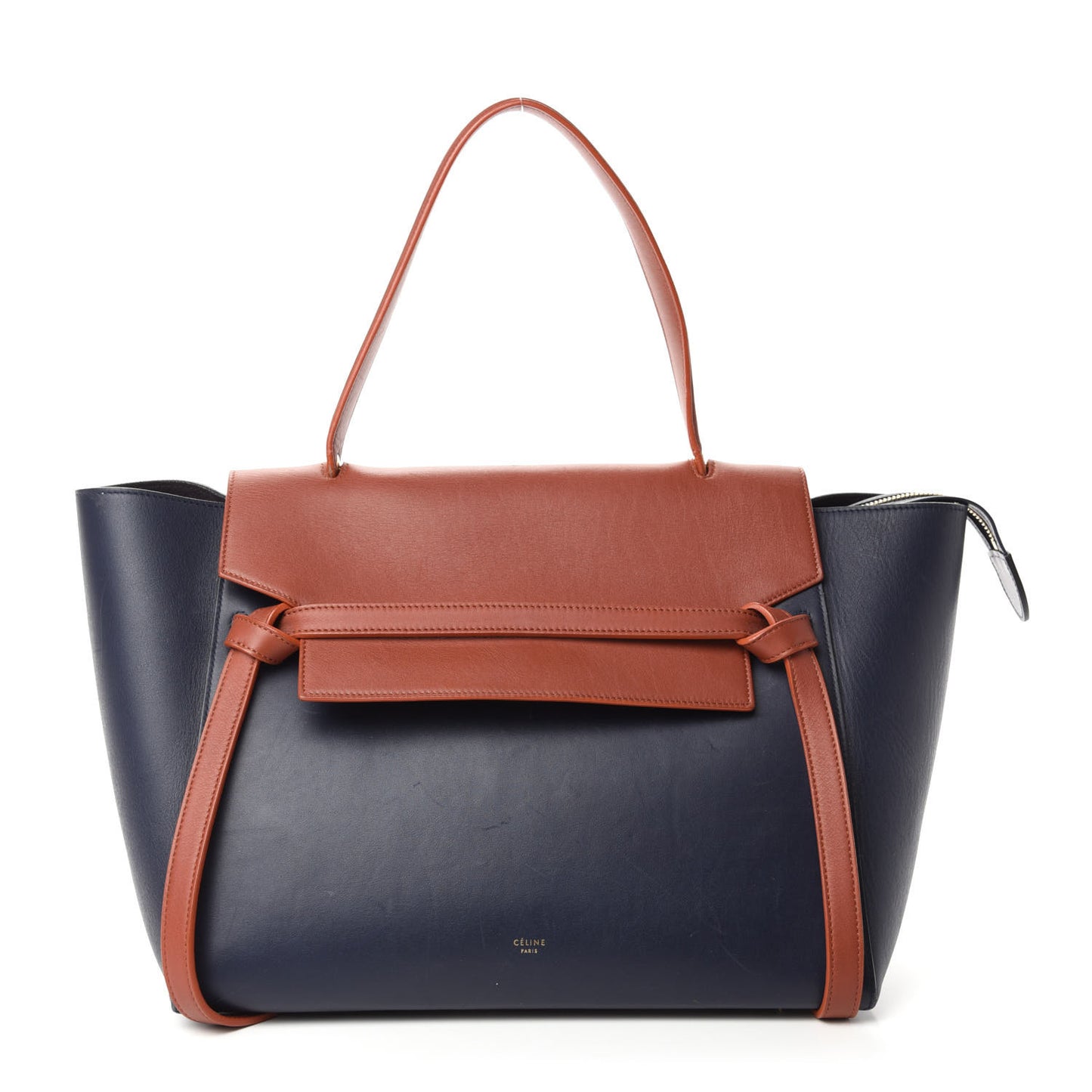 Smooth Calfskin Large Bi-Color Belt Bag Midnight
