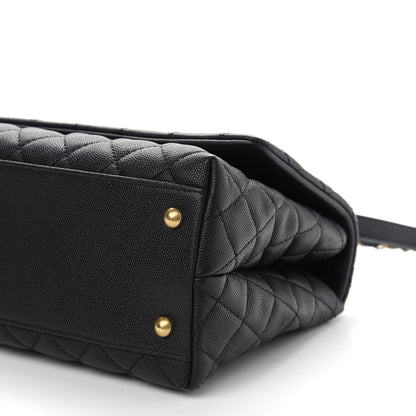Chanel Caviar Quilted Small Coco Handle Flap Black 10 of 10