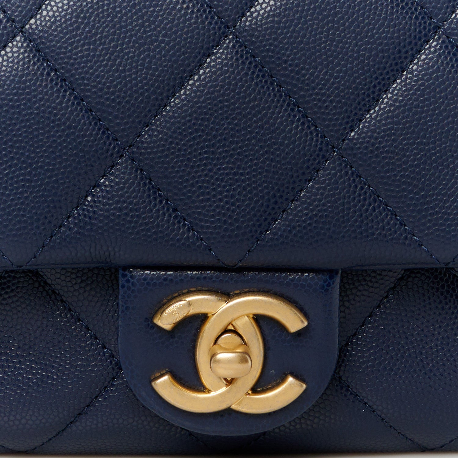 Chanel Caviar Quilted Small Twist Your Buttons Flap Blue 9 of 11
