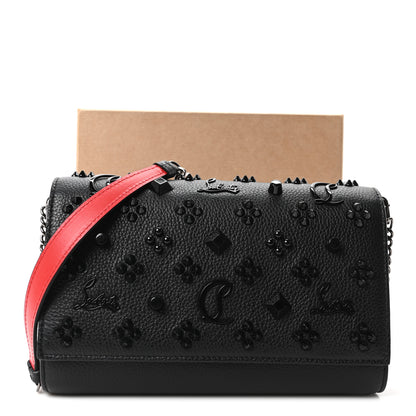 Christian Louboutin Calfskin Spikes Loubinthesky Paloma Clutch Black 11 of 11