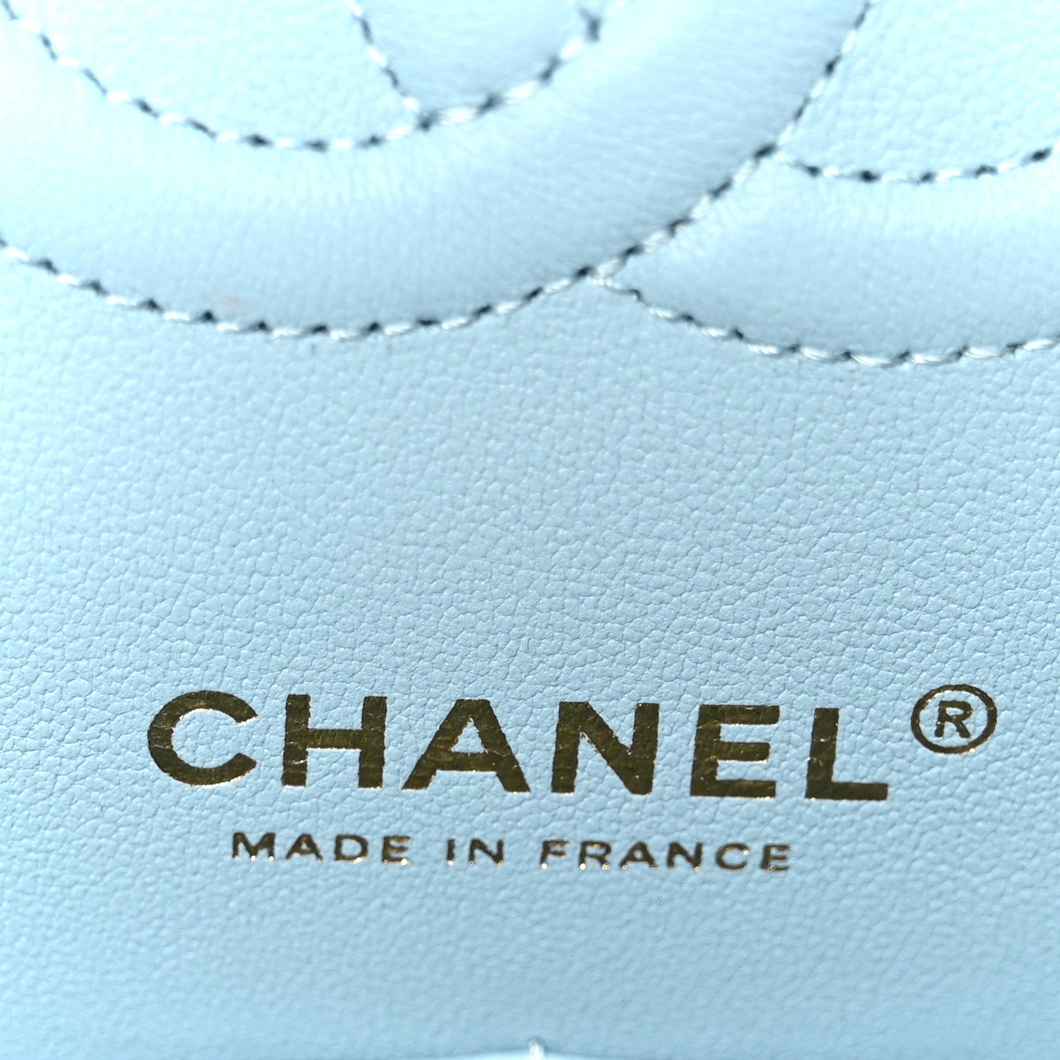 Chanel Iridescent Lambskin Quilted Medium Double Flap Light Blue 6 of 12