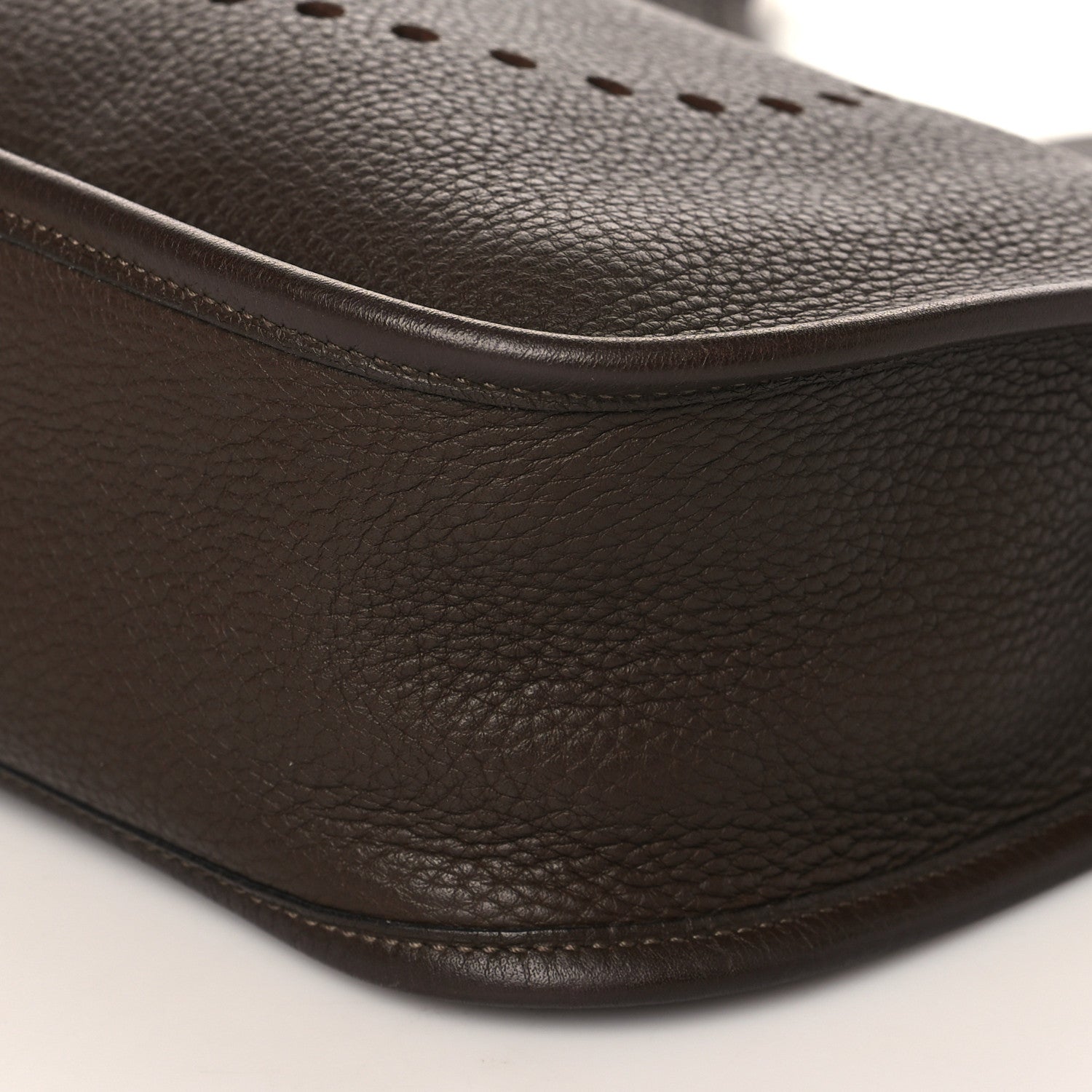 Hermes Taurillon Clemence Evelyne GM Chocolate 8 of 8