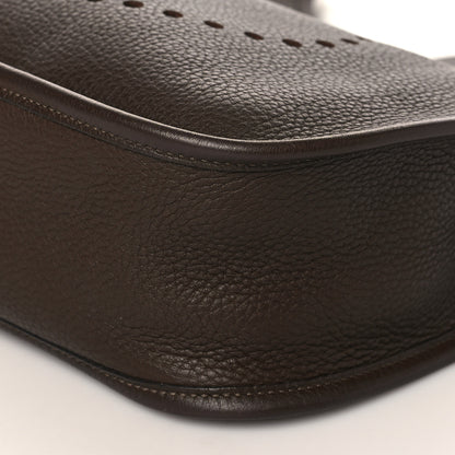 Hermes Taurillon Clemence Evelyne GM Chocolate 8 of 8