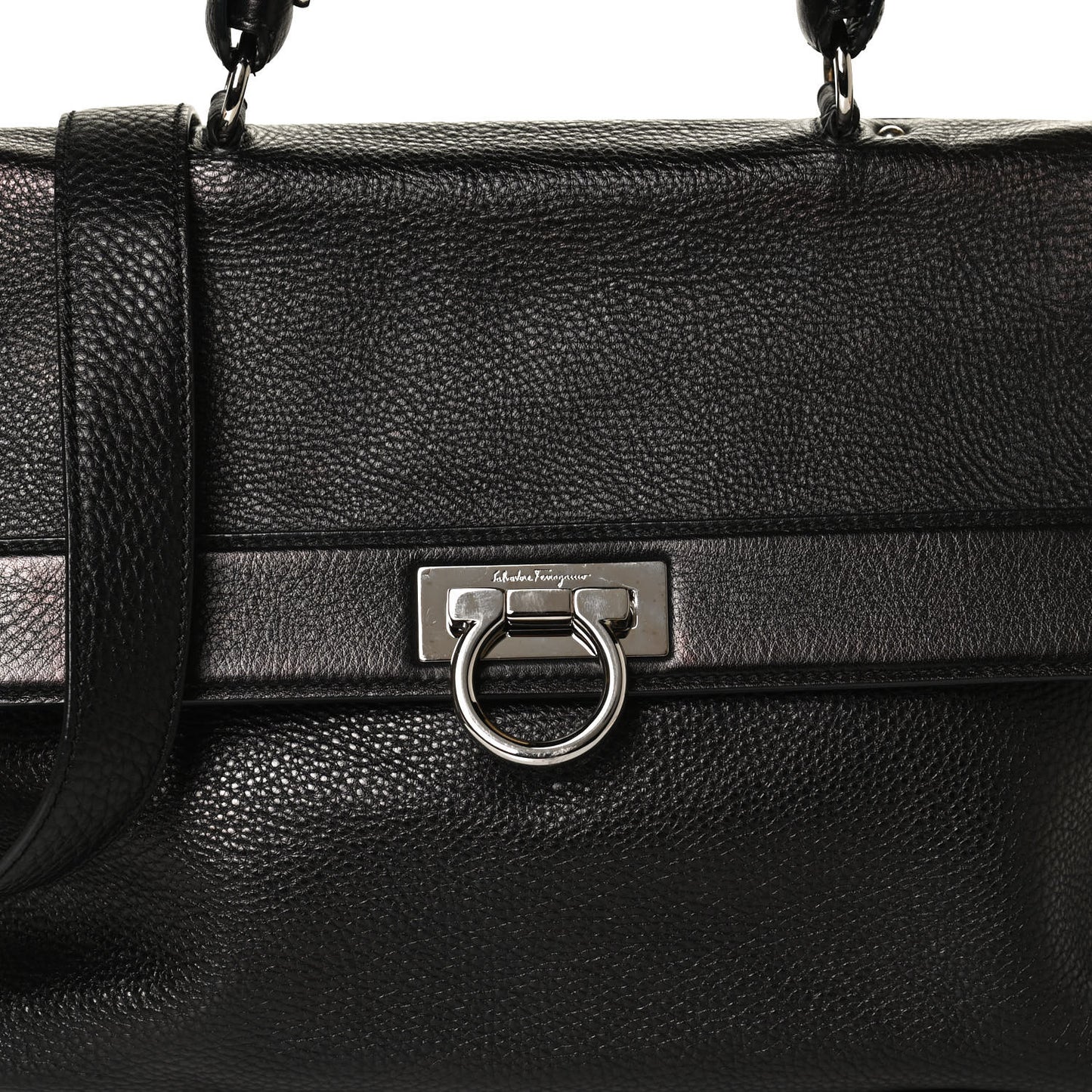 Calfskin Sofia Gancini Satchel Black
