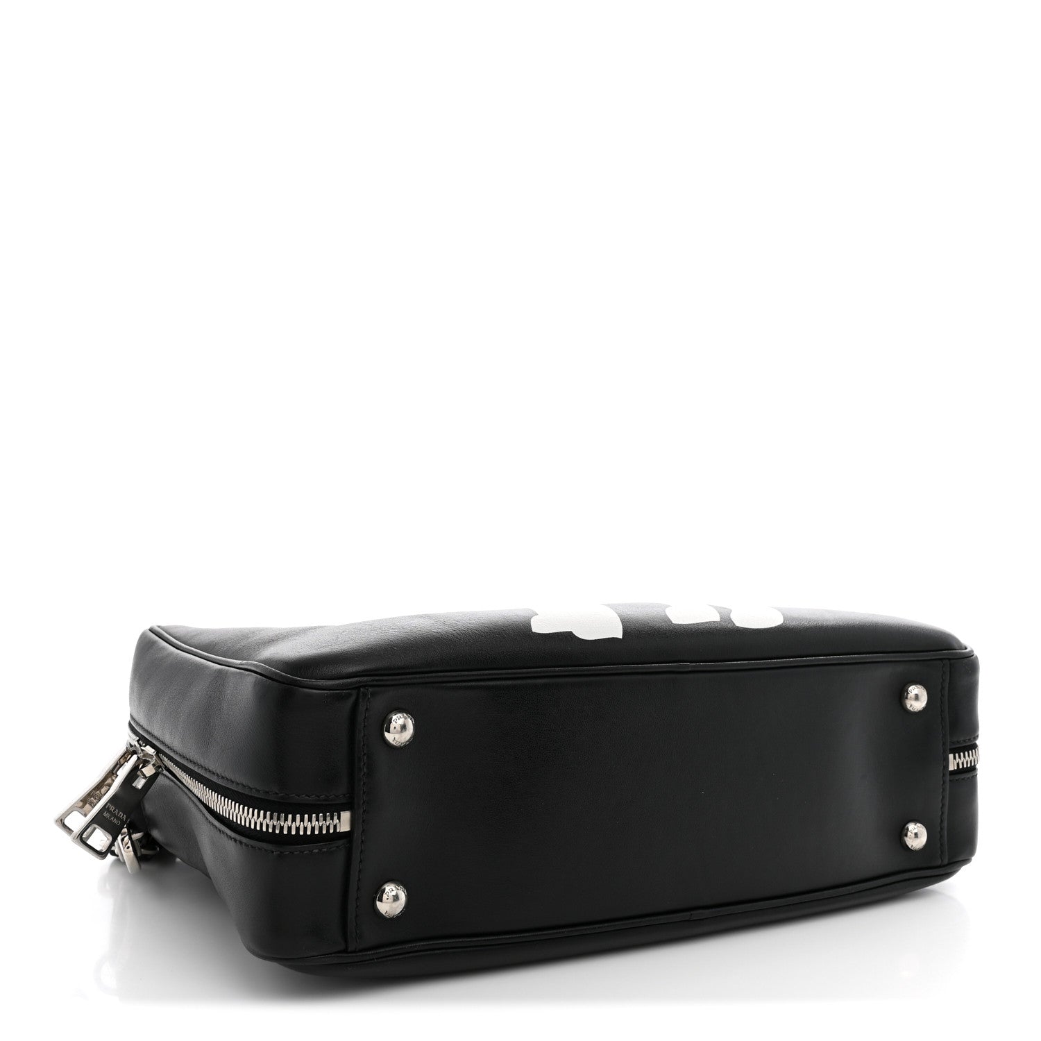 Prada City Calf Dinosaur Bauletto Black 4 of 11