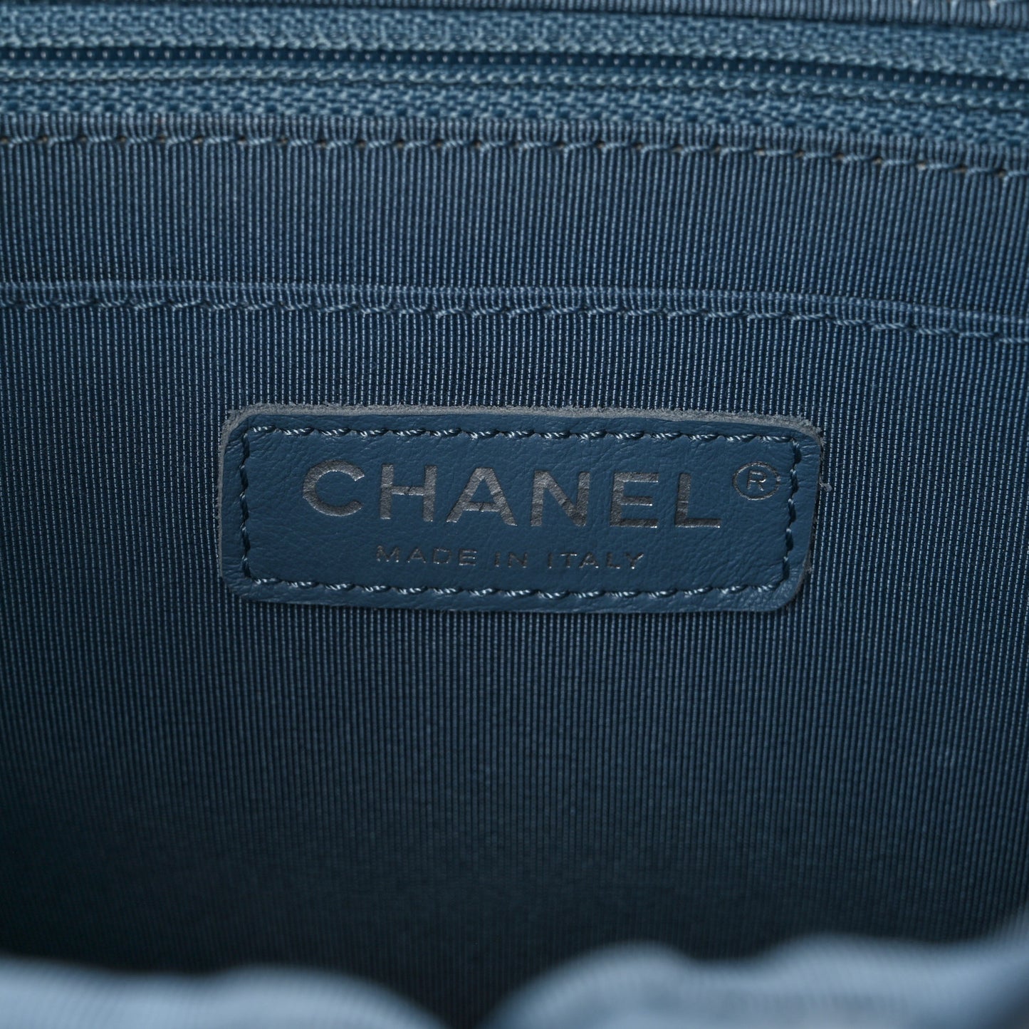 Calfskin Chevron Quilted Small Urban Spirit Backpack Blue