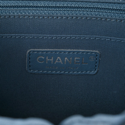 Chanel Calfskin Chevron Quilted Small Urban Spirit Backpack Blue 6 of 10